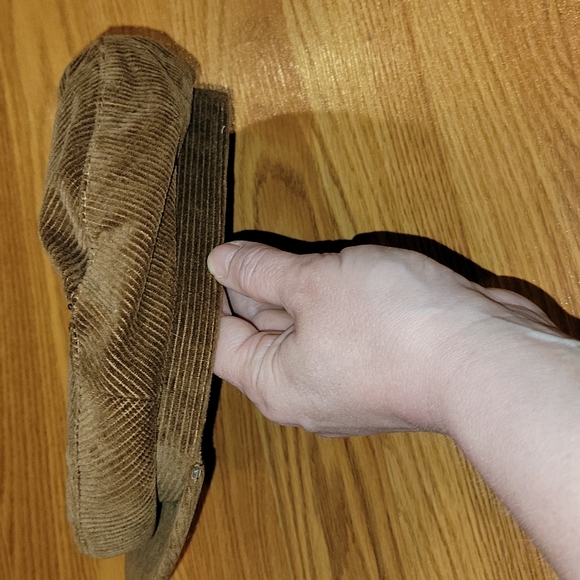 Corduroy Brown Paperboy Cap - Picture 4 of 6